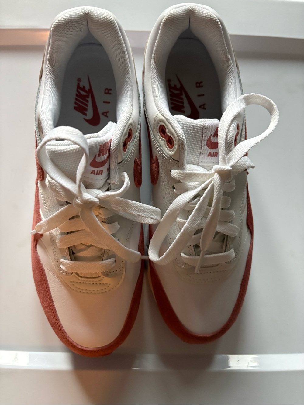 Nike Air Max 1 '87 Canyon Pink White Suede Sneaker